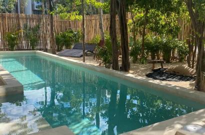 Remato departamento amueblado Planta Baja en Aldea Zama, Tulum!